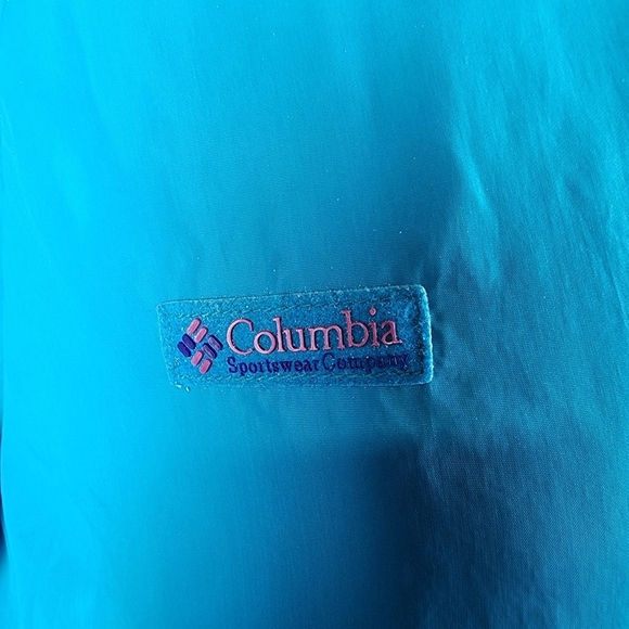 Vintage Reversible Columbia Bomber Jacket Ski Winter Purple Teal Size Large - Picture 8 of 16
